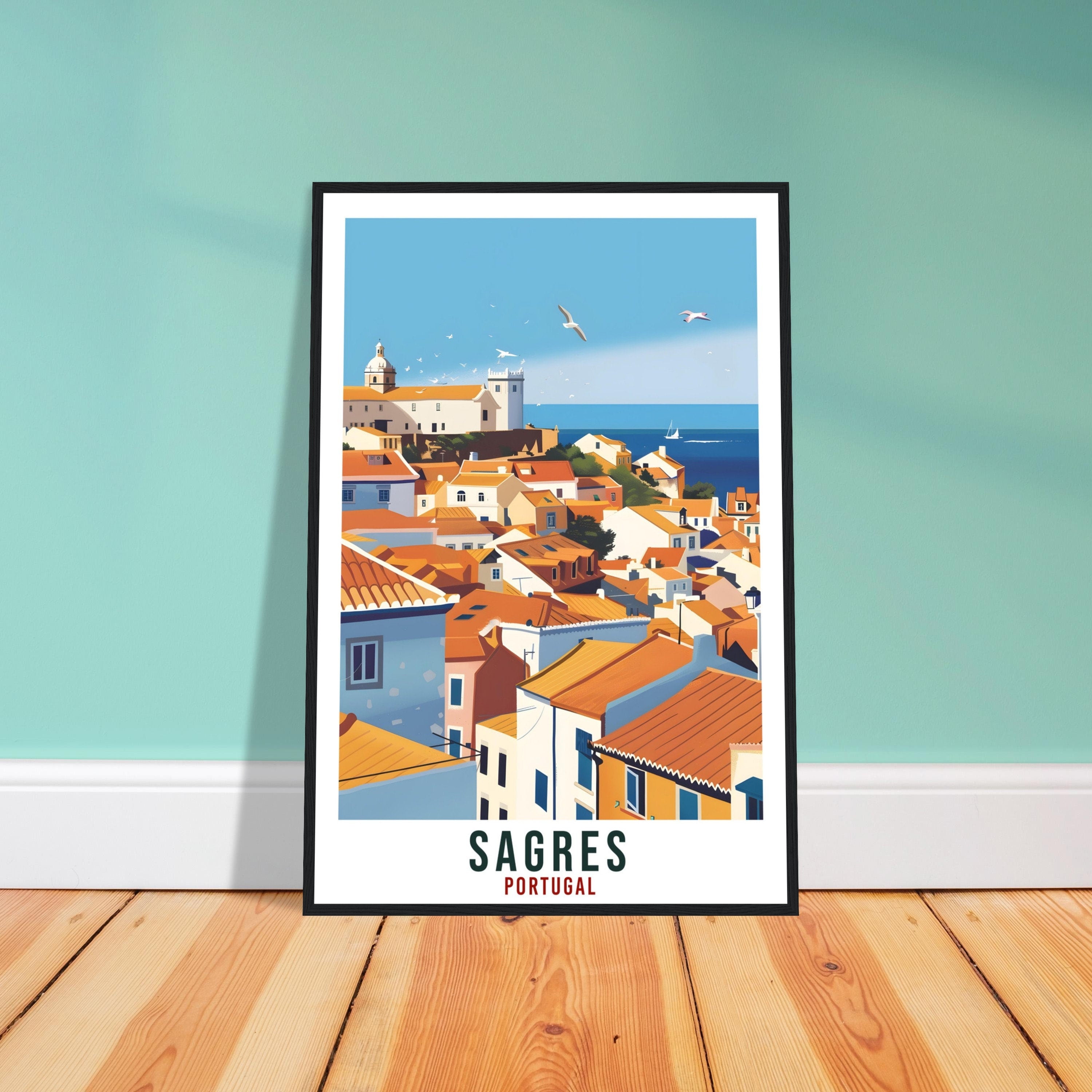 Sagres Travel Print Portugal Wall Art Wall Hanging Home Décor Sagres Gift Portugal Landmark Artwork Sagres Portugal Holiday Travel Poster