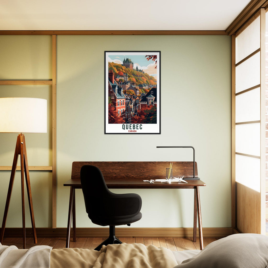 Quebec Travel Poster Wall Art Quebec Canada Wall Hanging Home Décor Quebec Gift Art Lovers Canadian Art Lover Gift Quebec Travel Print