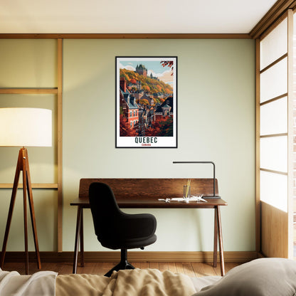 Quebec Travel Poster Wall Art Quebec Canada Wall Hanging Home Décor Quebec Gift Art Lovers Canadian Art Lover Gift Quebec Travel Print