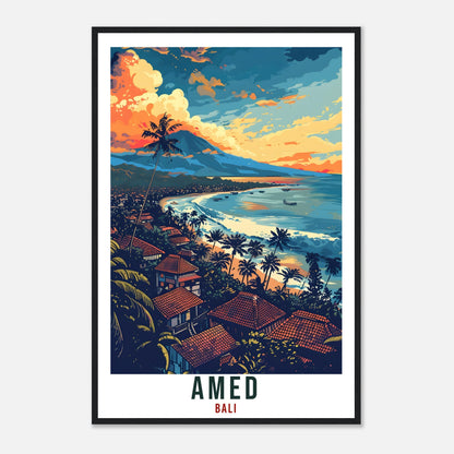Amed Bali Travel Print Bali Wall Art Wall Hanging Home Décor Amed Gift Landmark Bali Artwork Travel Art Indonesia Amed Beach Travel Poster