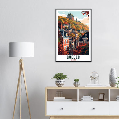 Quebec Travel Poster Wall Art Quebec Canada Wall Hanging Home Décor Quebec Gift Art Lovers Canadian Art Lover Gift Quebec Travel Print