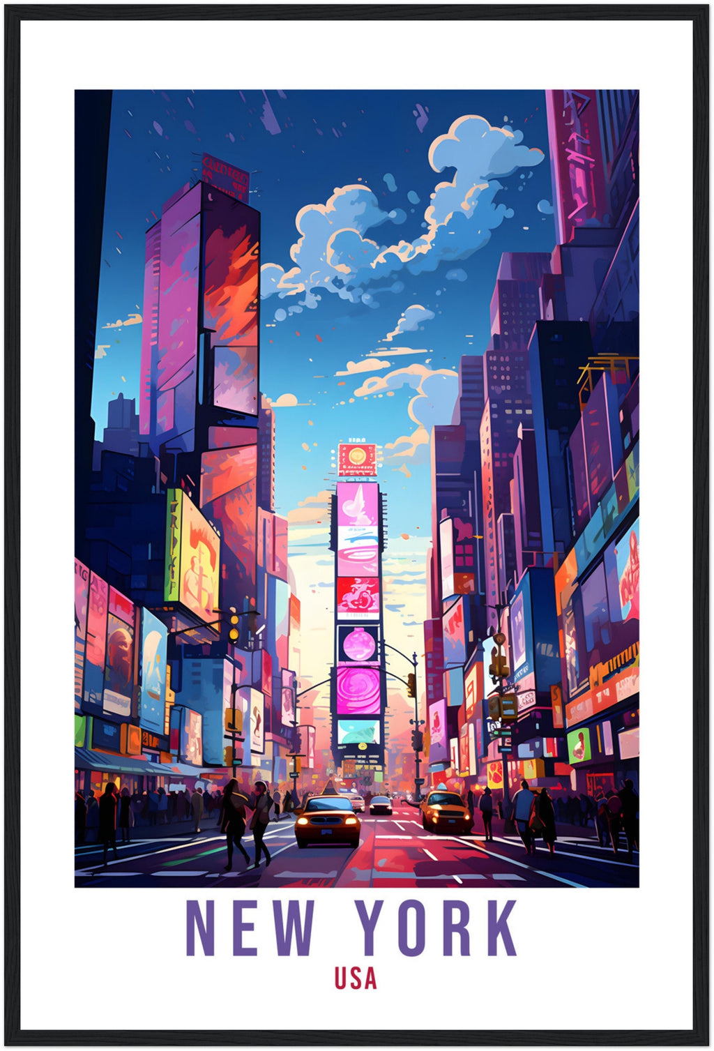 New York Travel Print Wall Art New York Wall Hanging USA Artwork Travel Poster Wall Art New York USA Home Decor New York Gift Travel Art