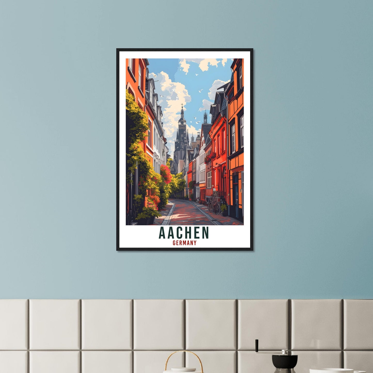 Aachen Print Travel Gift Germany Home Decoration Aachen German Wall Art Gift Wall Hanging Art Lover Germany Artwork Aachen Travel Poster