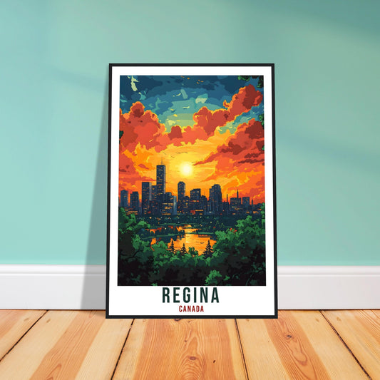Regina Travel Print Canada Home Decor Regina Wall Art Gift Wall Hanging Art Lover Regina Canadian Artwork Travel Poster Saskatchewan Art