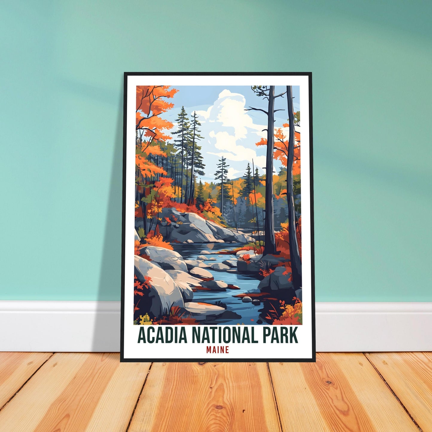 Acadia National Park Maine USA Travel Print Wall Art Wall Hanging Home Décor Acadia National Park Gift Travel Art USA Artwork Travel Poster