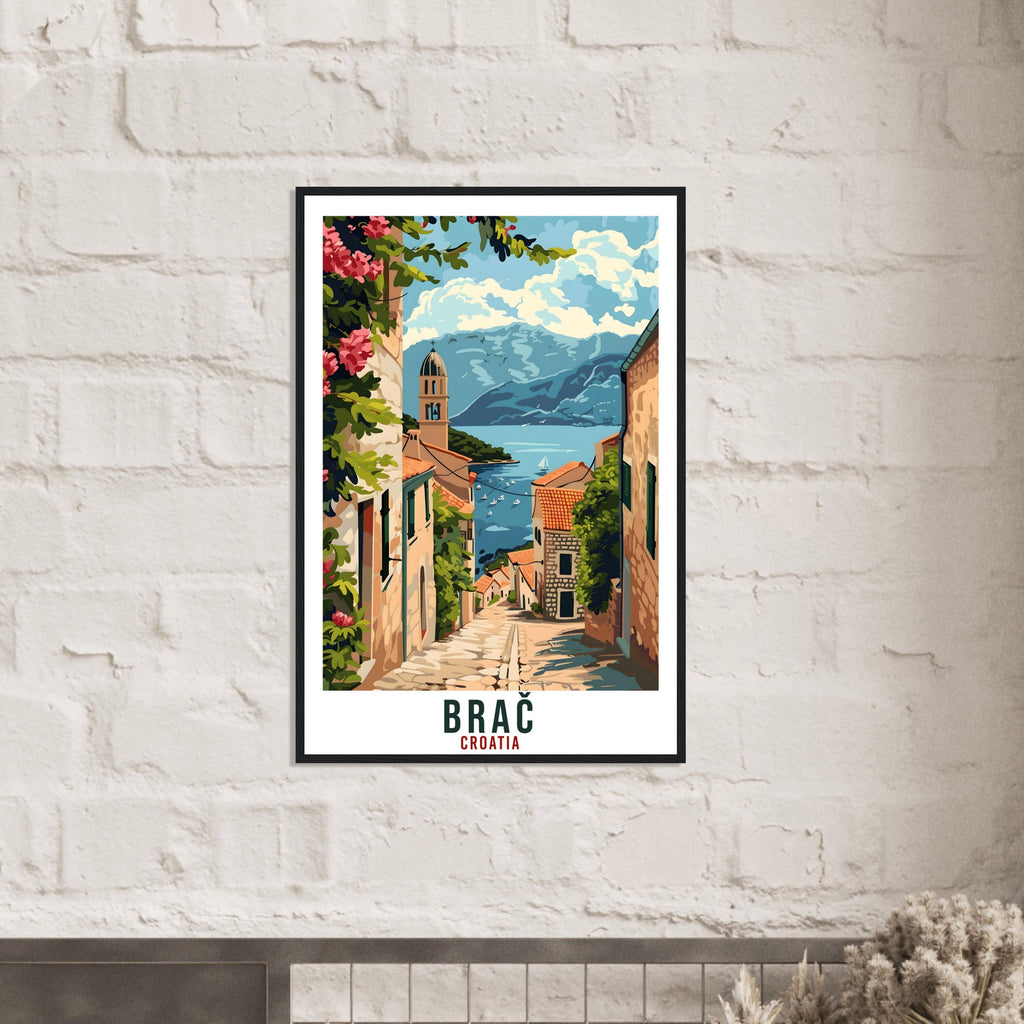 Brač Travel Print Croatia Wall Art Wall Hanging Home Décor Brač Gift Croatia Landmark Artwork Gift Brač Island Croatia Holiday Travel Poster