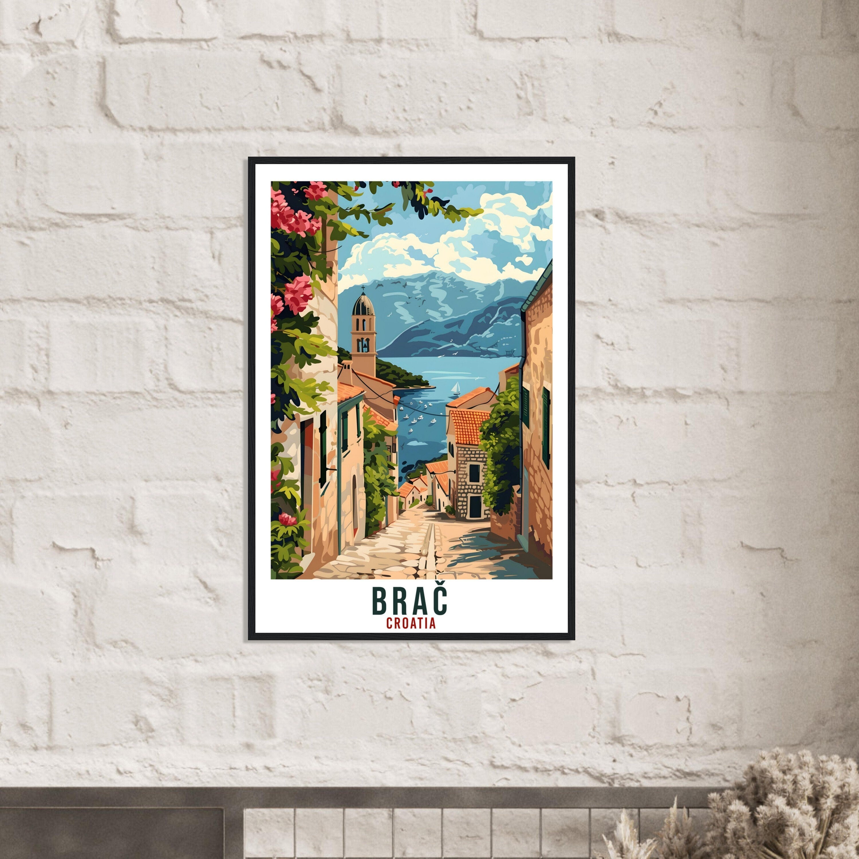Brač Travel Print Croatia Wall Art Wall Hanging Home Décor Brač Gift Croatia Landmark Artwork Gift Brač Island Croatia Holiday Travel Poster