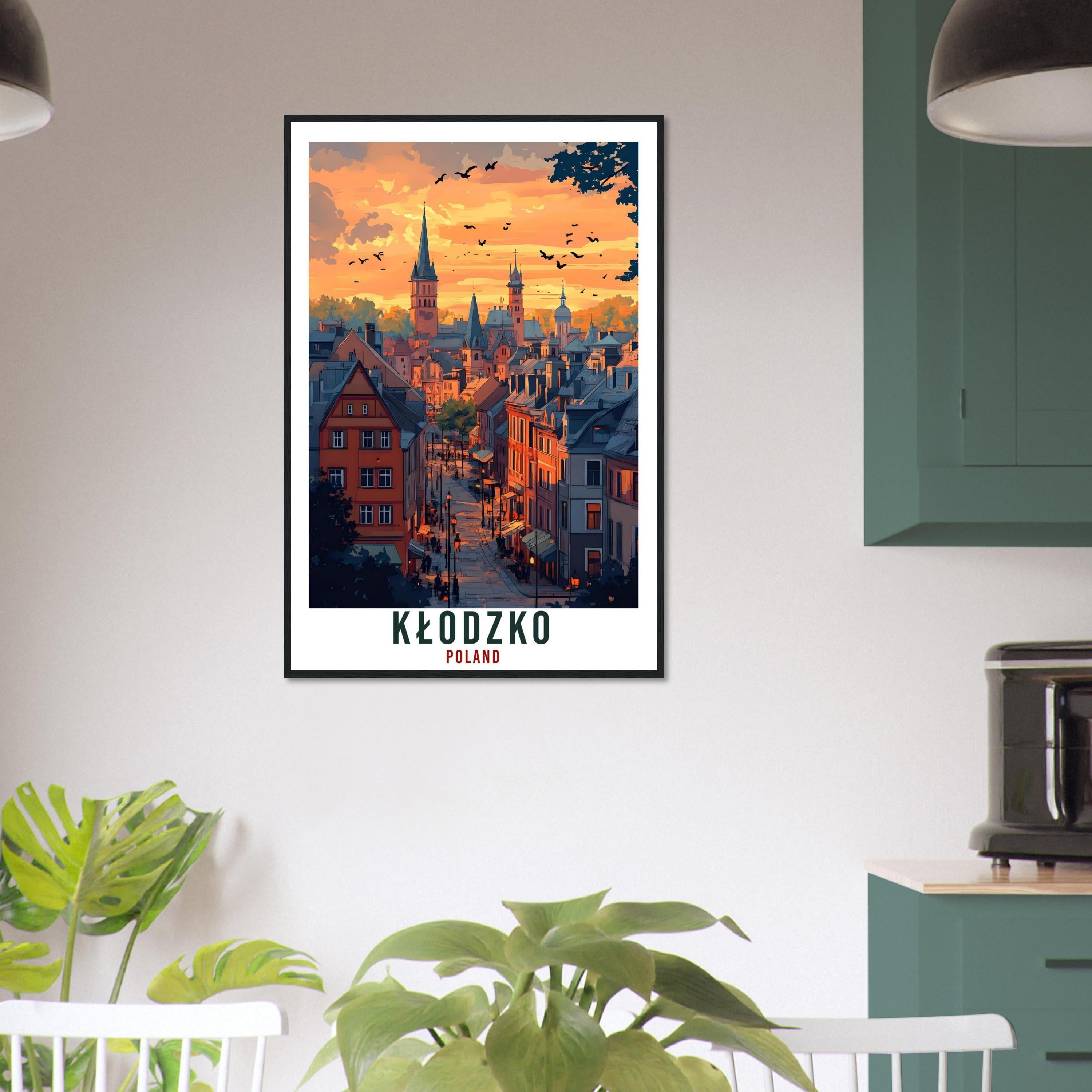 Kłodzko Travel Print Poland Home Decor Kłodzko Wall Art Gift Wall Hanging Art Lover Kłodzko Polish Artwork Travel Poster Poland Travel Art