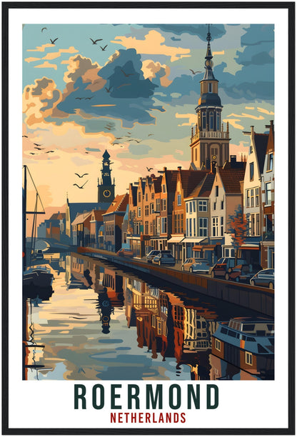 Roermond Travel Print Holland Wall Art Wall Hanging Home Décor Roermond Gift Art Print Gift Dutch Artwork Gift The Netherlands Travel Poster