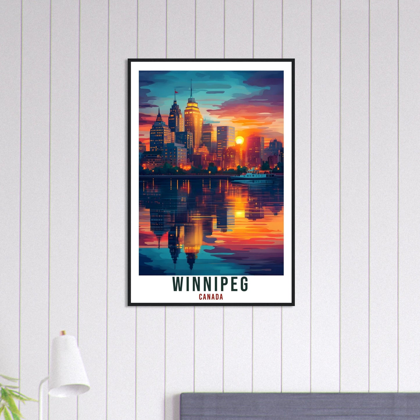 Winnipeg Travel Print Canada Home Decor Winnipeg Wall Art Gift Wall Hanging Art Lover Winnipeg Canadian Artwork Travel Poster Manitoba Art