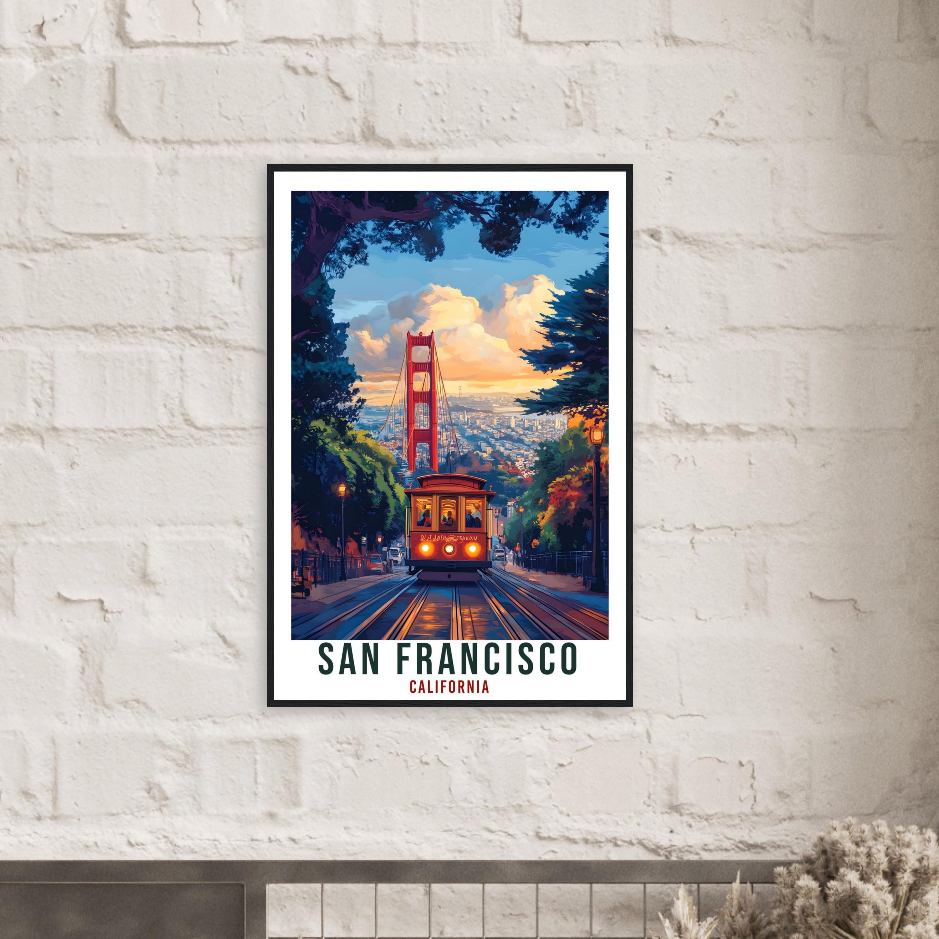San Francisco Travel Print California Home Decor Wall Art Gift Wall Hanging Art Lover San Francisco United States Artwork Travel Poster Art