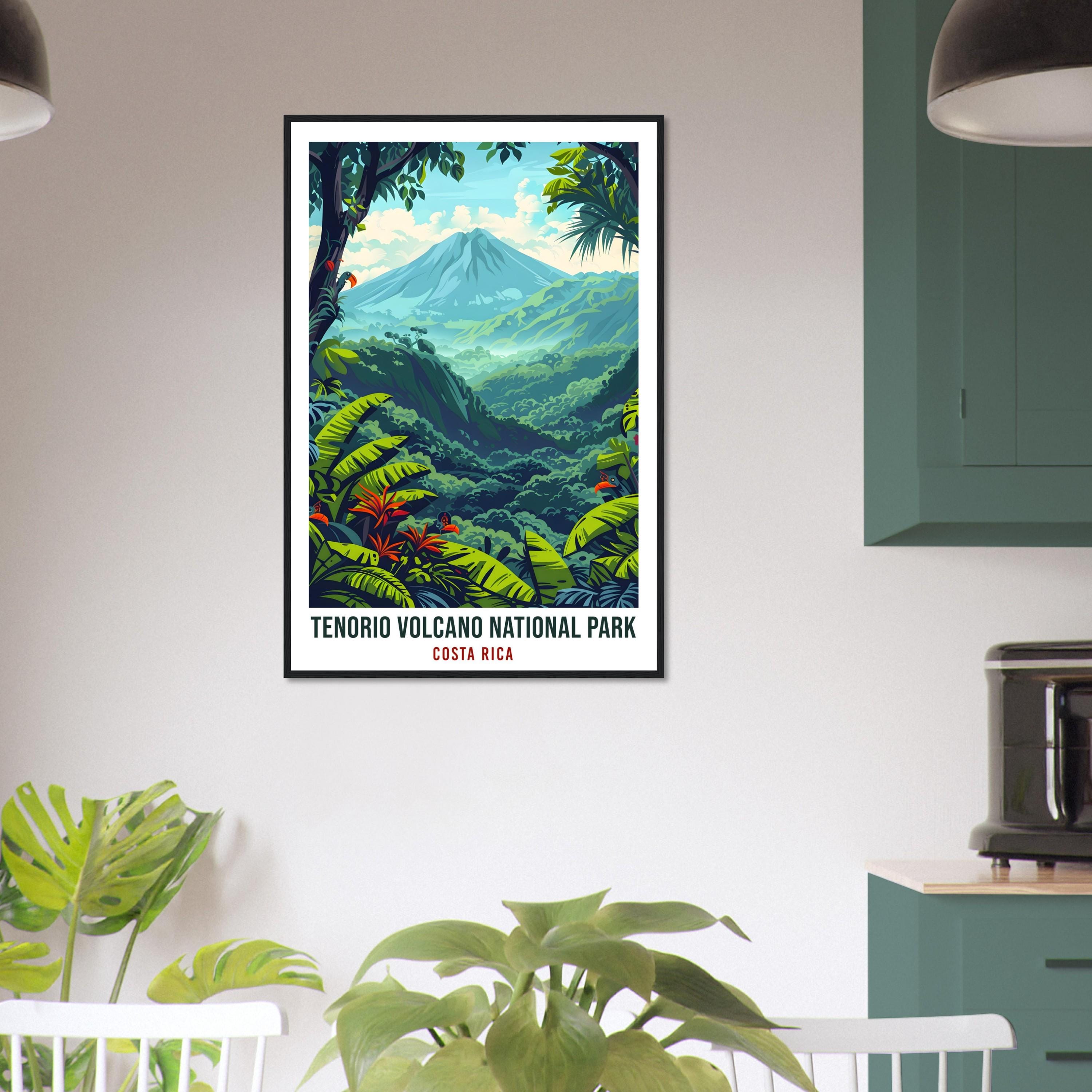 Tenorio Volcano National Park Costa Rica Travel Print Wall Art Wall Hanging Tenorio Volcano Artwork Travel Art Costa Rica City Travel Poster