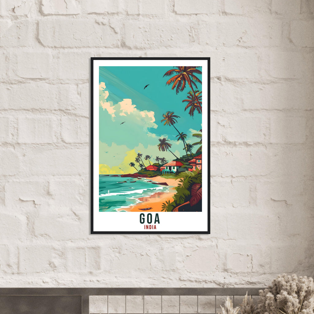Goa Travel Poster India Home Decoration Goa Wall Art Gift Wall Hanging Art Lover Indian Artwork India Goa Travel Print Goa Beach Print