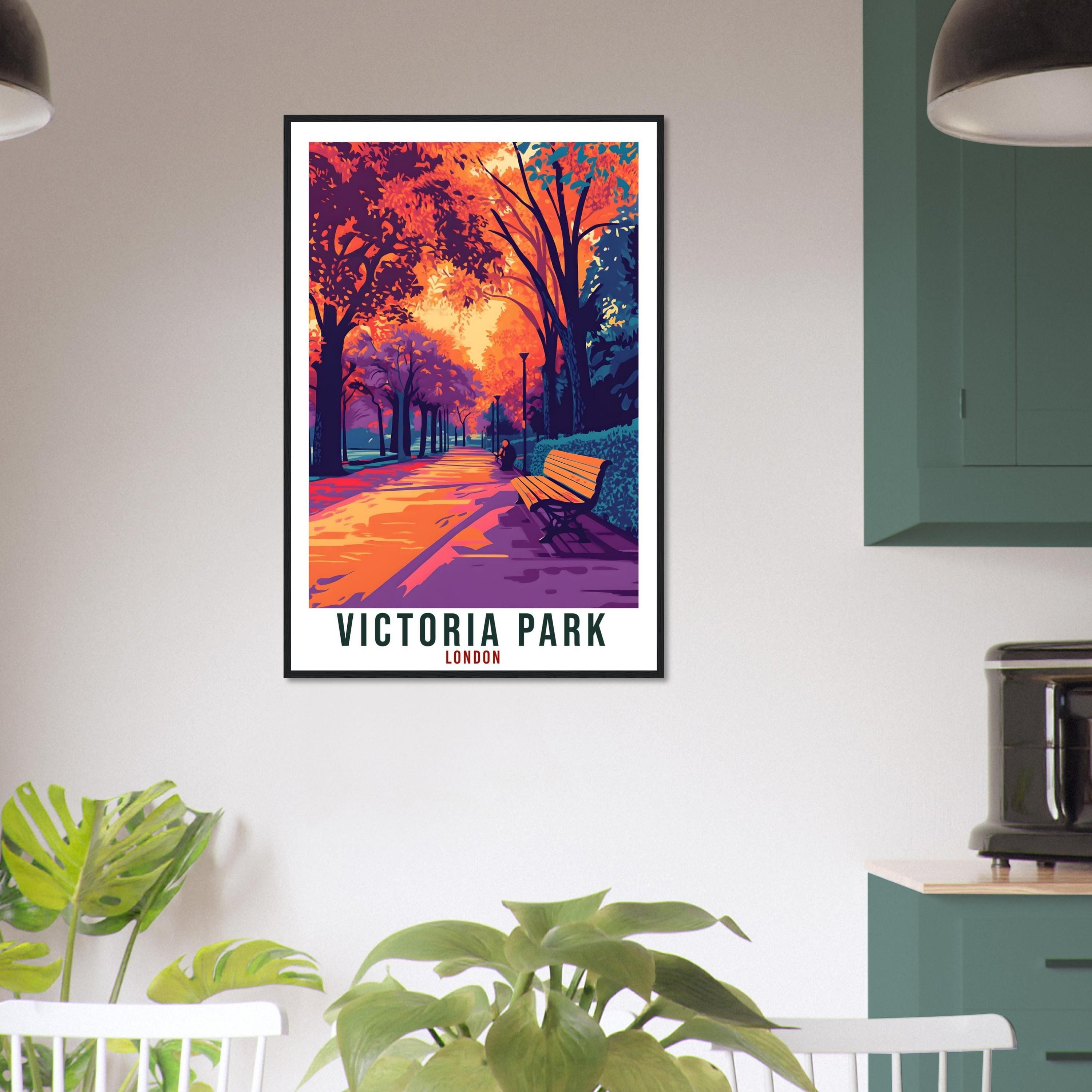 Victoria Park London Travel Print England London Wall Art Gift Wall Hanging Art Lover London England Artwork Travel Poster UK Travel Art