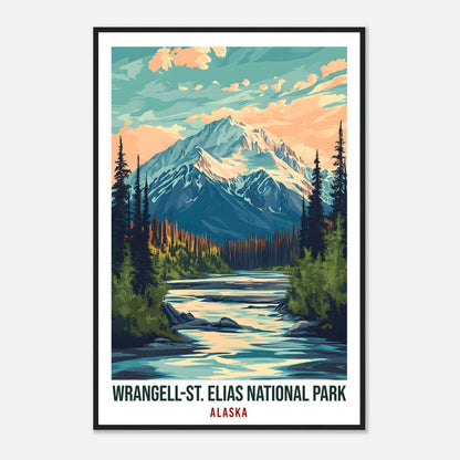 Wrangell-St. Elias National Park Alaska USA Travel Print Wall Art Wall Hanging Home Décor Alaska Gift Travel Art USA Artwork Travel Poster