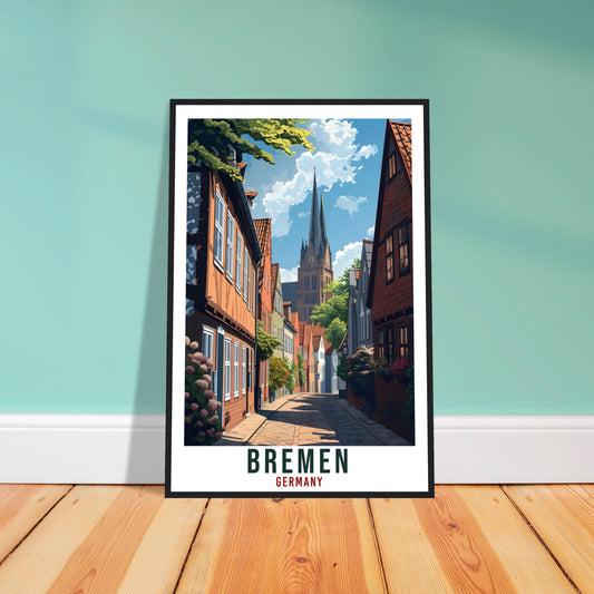 Bremen Print Travel Gift Germany Home Decoration Bremen German Wall Art Gift Wall Hanging Art Lover Germany Artwork Bremen Travel Poster