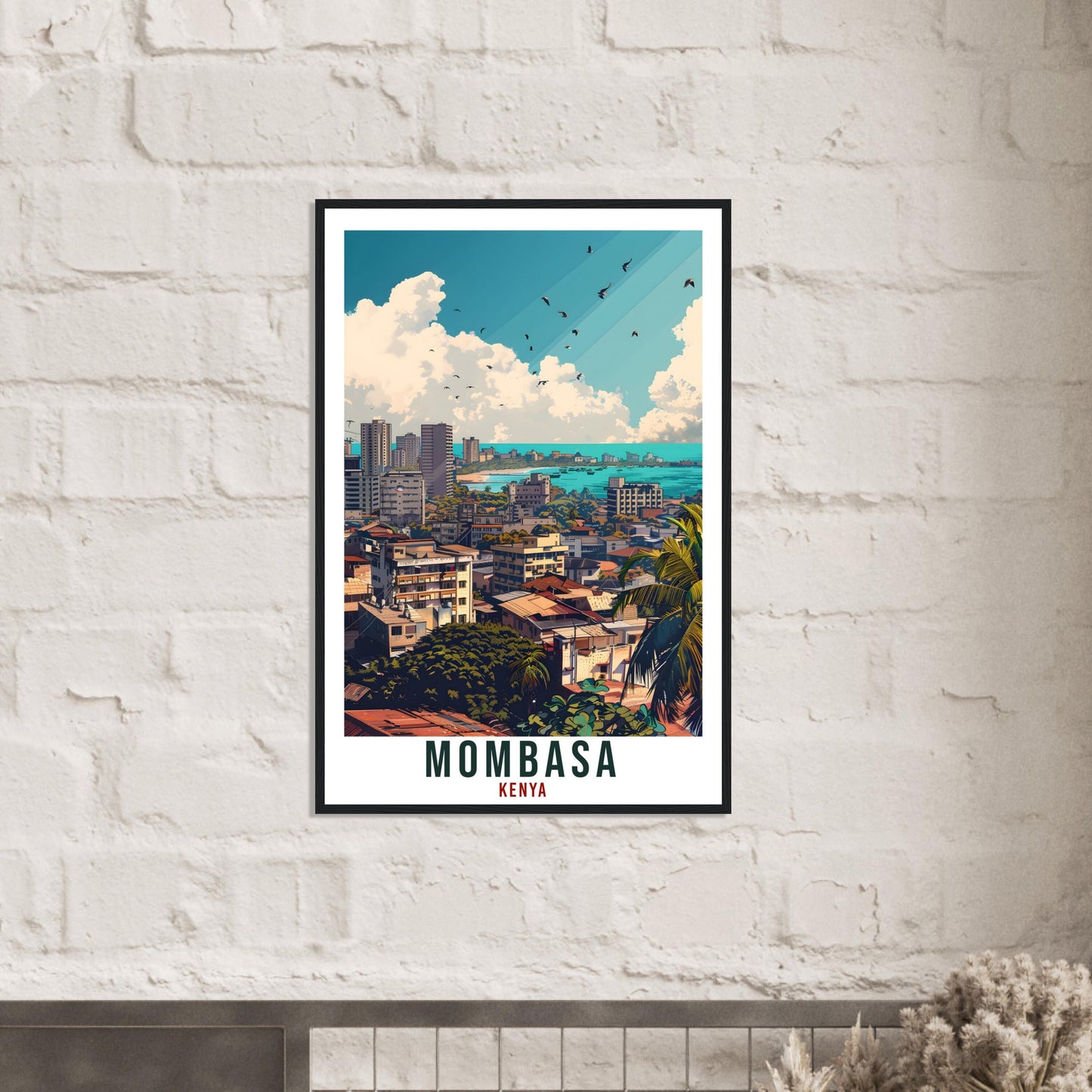 Mombasa Kenya Travel Print Mombasa Wall Art Wall Hanging Home Décor Mombasa Gift Art Lovers Kenya Artwork Gift Print African Landmark Poster