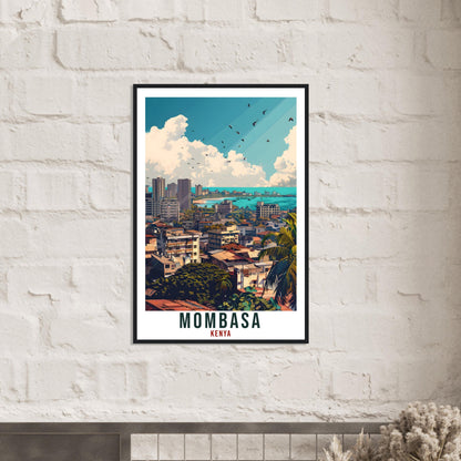 Mombasa Kenya Travel Print Mombasa Wall Art Wall Hanging Home Décor Mombasa Gift Art Lovers Kenya Artwork Gift Print African Landmark Poster