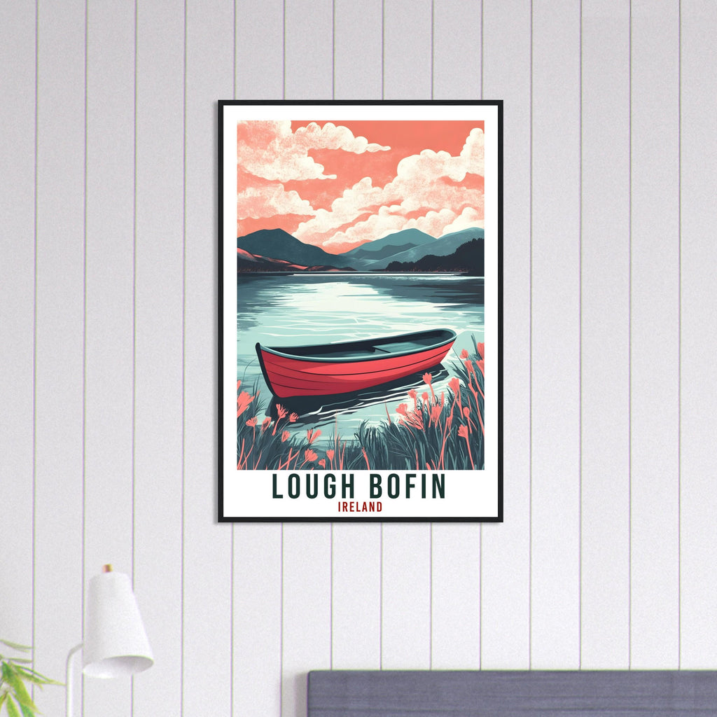 Lough Bofin Travel Print Ireland Home Decor Lough Bofin Wall Art Wall Hanging Art Lover Irish Artwork Travel Poster Ireland Travel Art