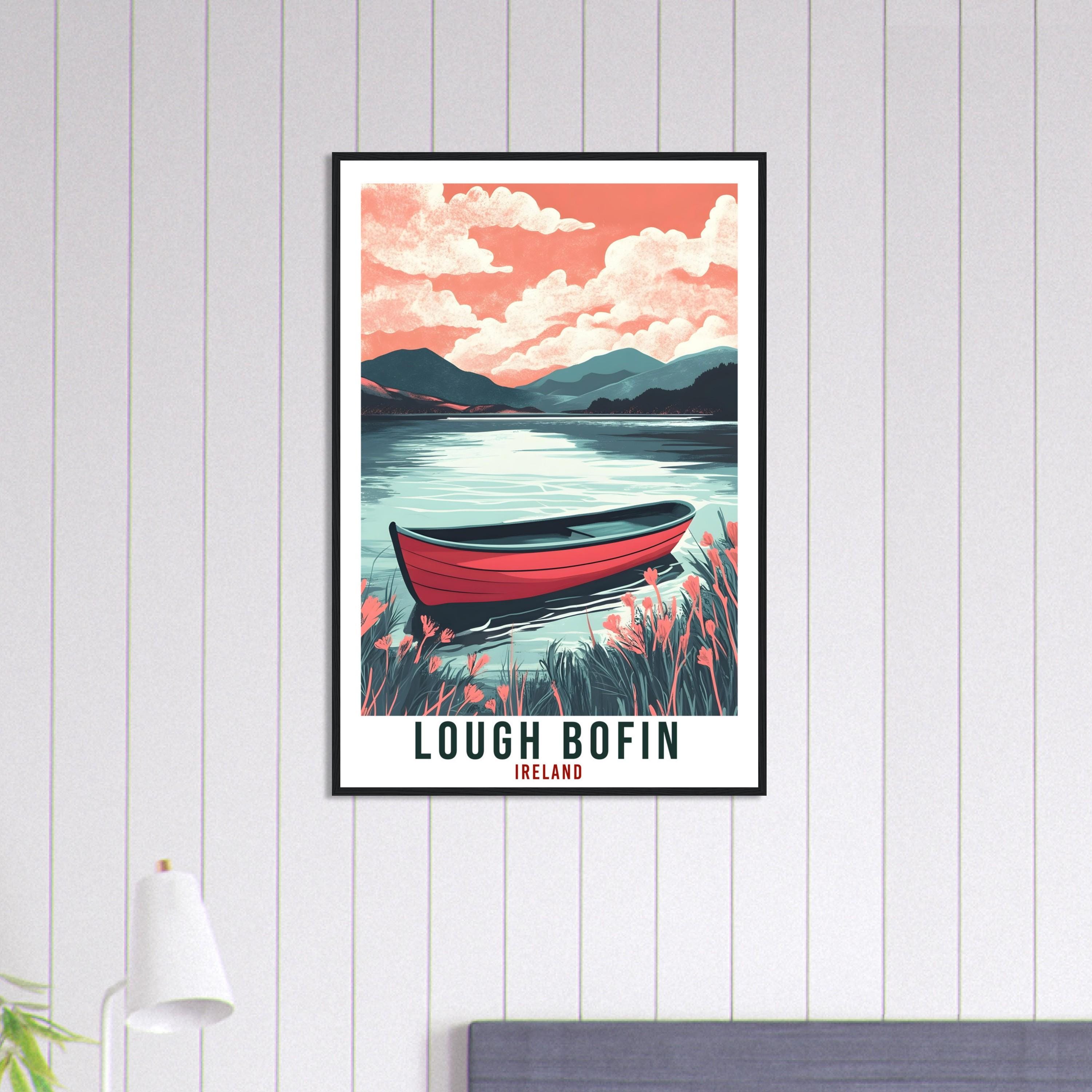 Lough Bofin Travel Print Ireland Home Decor Lough Bofin Wall Art Wall Hanging Art Lover Irish Artwork Travel Poster Ireland Travel Art