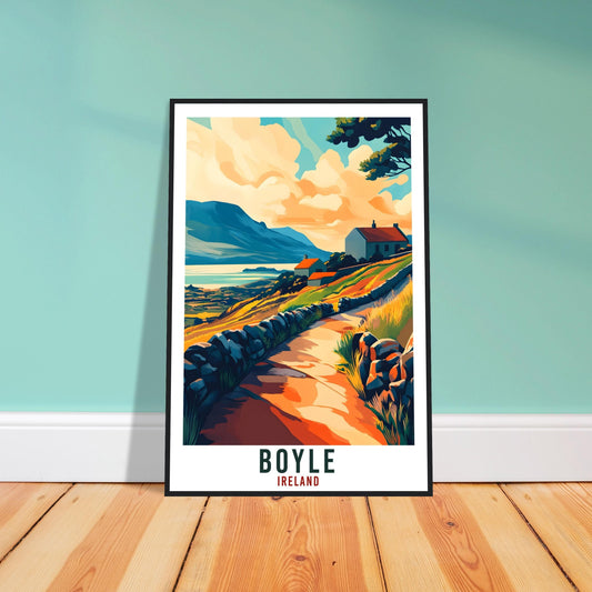 Boyle Travel Print Ireland Home Decor Boyle Wall Art Wall Hanging Art Lover Irish Artwork Travel Poster Boyle Ireland Travel Art Roscommon