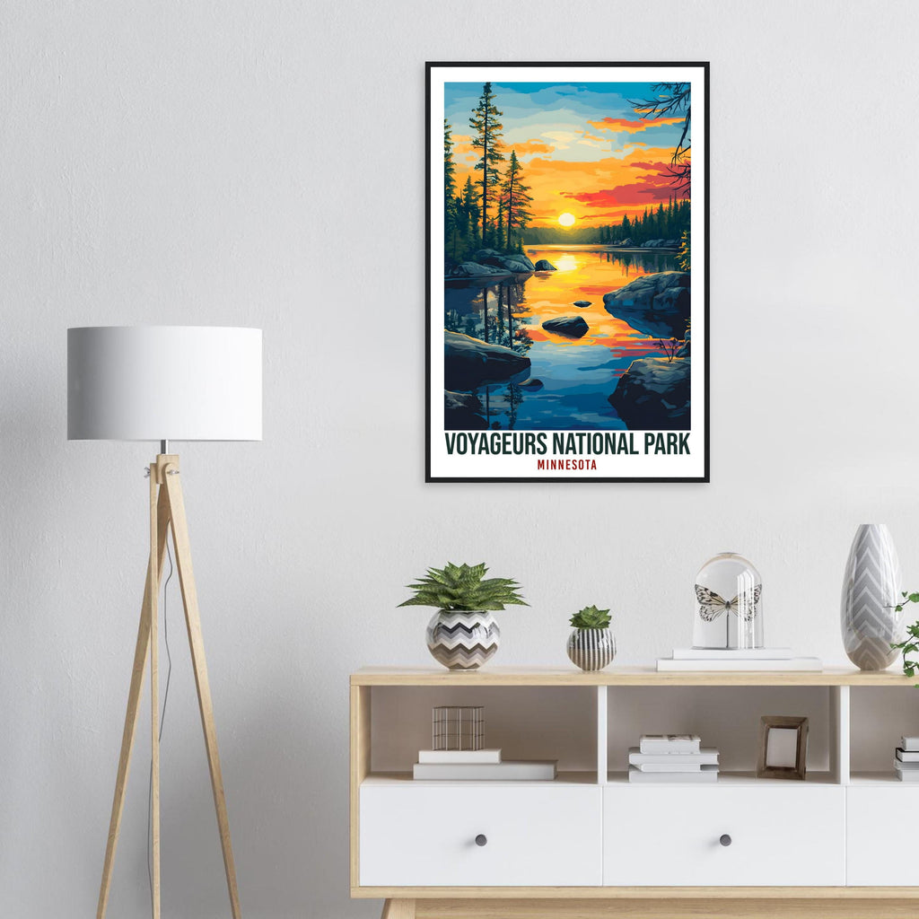 Voyageurs National Park Minnesota USA Travel Print Wall Art Wall Hanging Home Décor Voyageurs Gift Travel Art USA  Artwork Travel Poster