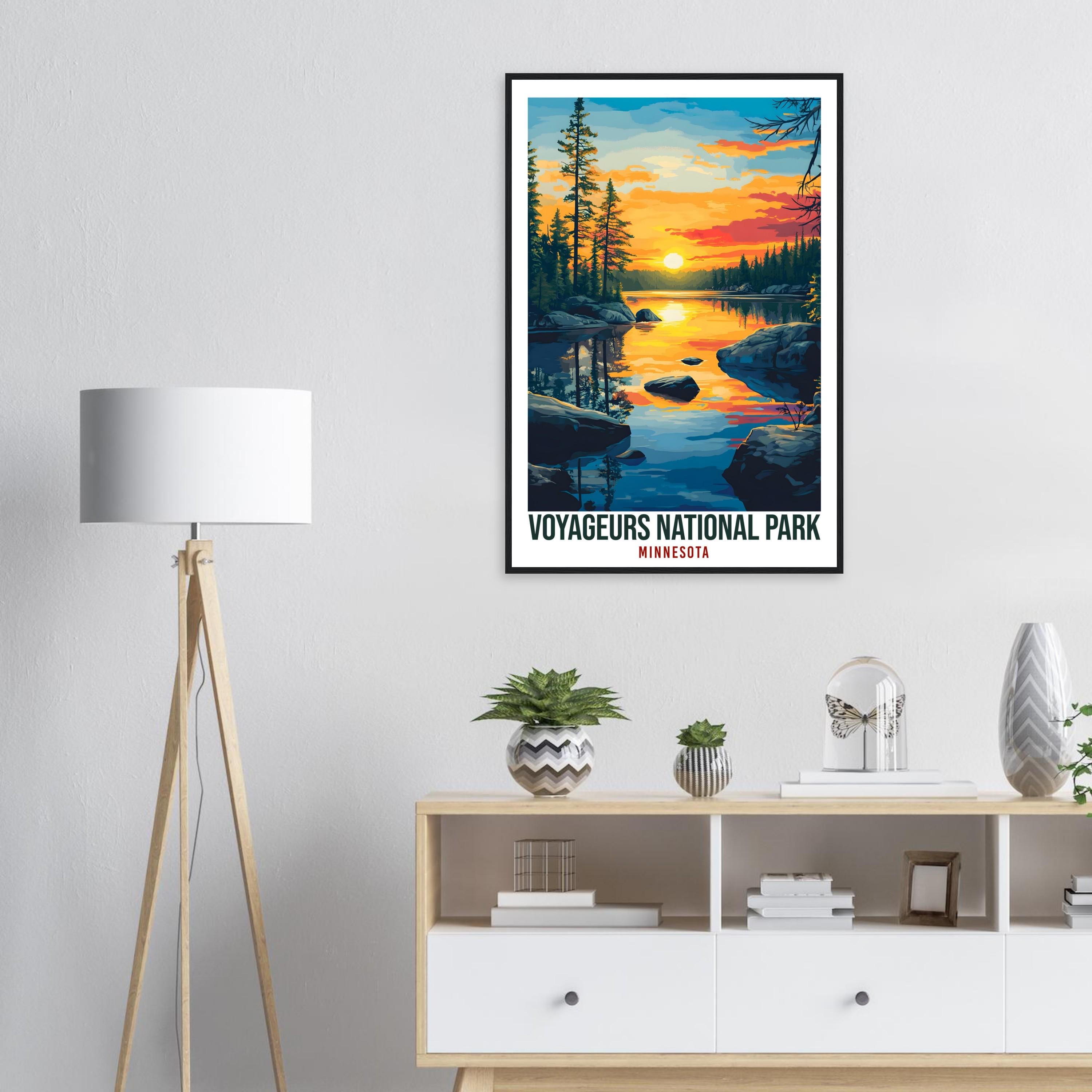 Voyageurs National Park Minnesota USA Travel Print Wall Art Wall Hanging Home Décor Voyageurs Gift Travel Art USA  Artwork Travel Poster