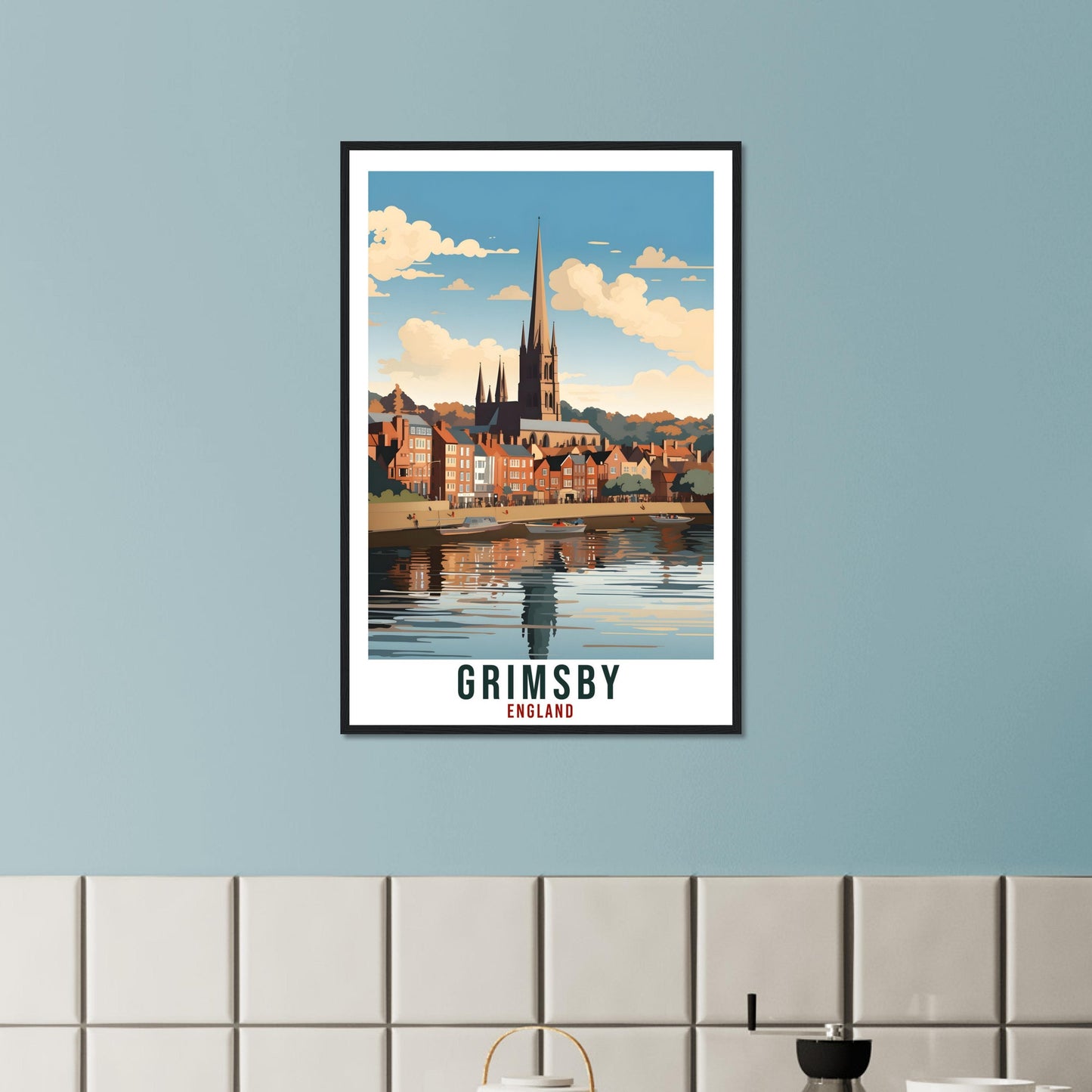 Grimsby Travel Print Wall Art Wall Hanging Home Living Décor Grimsby Gift Art Lovers Gift UK Artwork Gift Print England Travel Poster