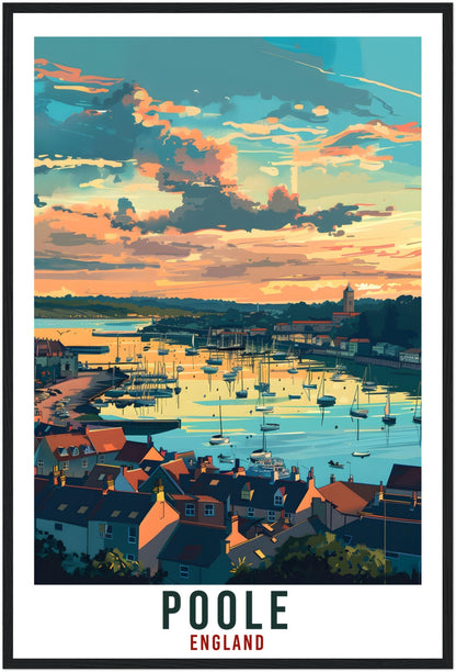 Poole Travel Print Wall Art Wall Hanging Home Living Décor Poole Gift Art Lovers Gift UK Artwork Gift Print Poole England Travel Poster