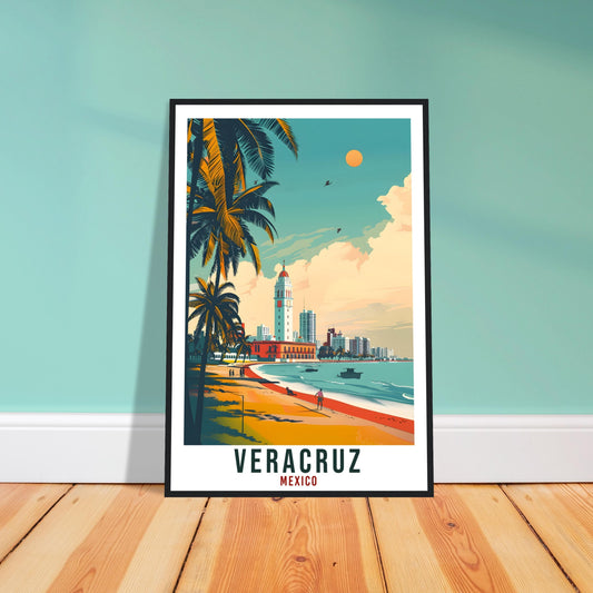 Veracruz Mexico Travel Print Mexico Wall Art Wall Hanging Home Décor Veracruz Gift Mexico Landmark Artwork Travel Art Mexican Travel Poster