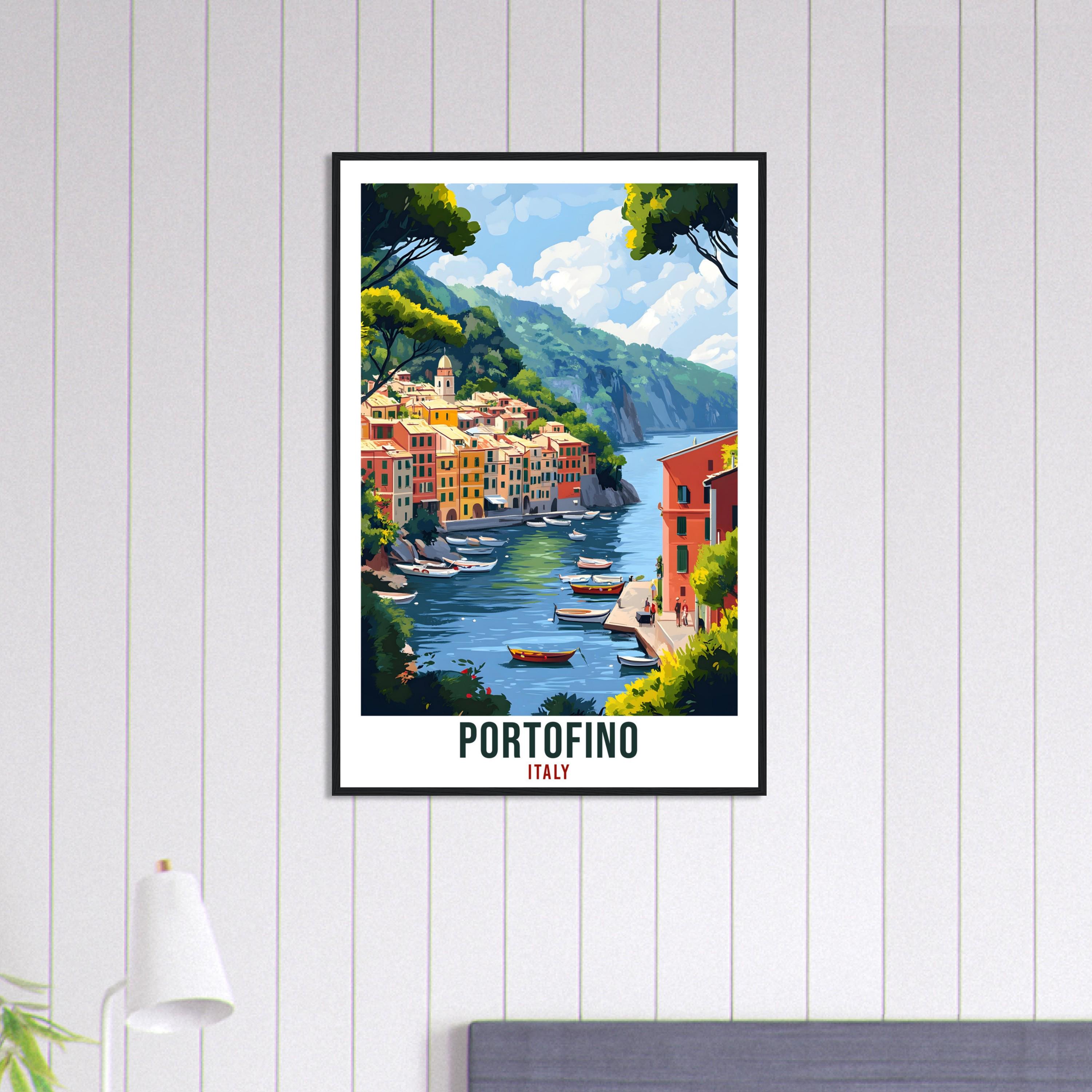 Portofino Travel Print Wall Art Portofino Wall Hanging Home Décor Portofino Gift Art Lovers Italian Artwork Gift Print Portofino Italy Print
