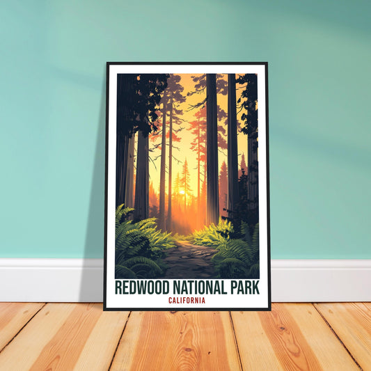 Redwood National Park California USA Travel Print Wall Art Wall Hanging Home Décor Redwood Park Gift Travel Art USA Artwork Travel Poster