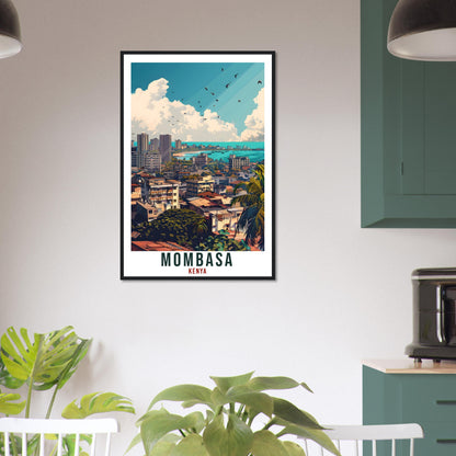 Mombasa Kenya Travel Print Mombasa Wall Art Wall Hanging Home Décor Mombasa Gift Art Lovers Kenya Artwork Gift Print African Landmark Poster