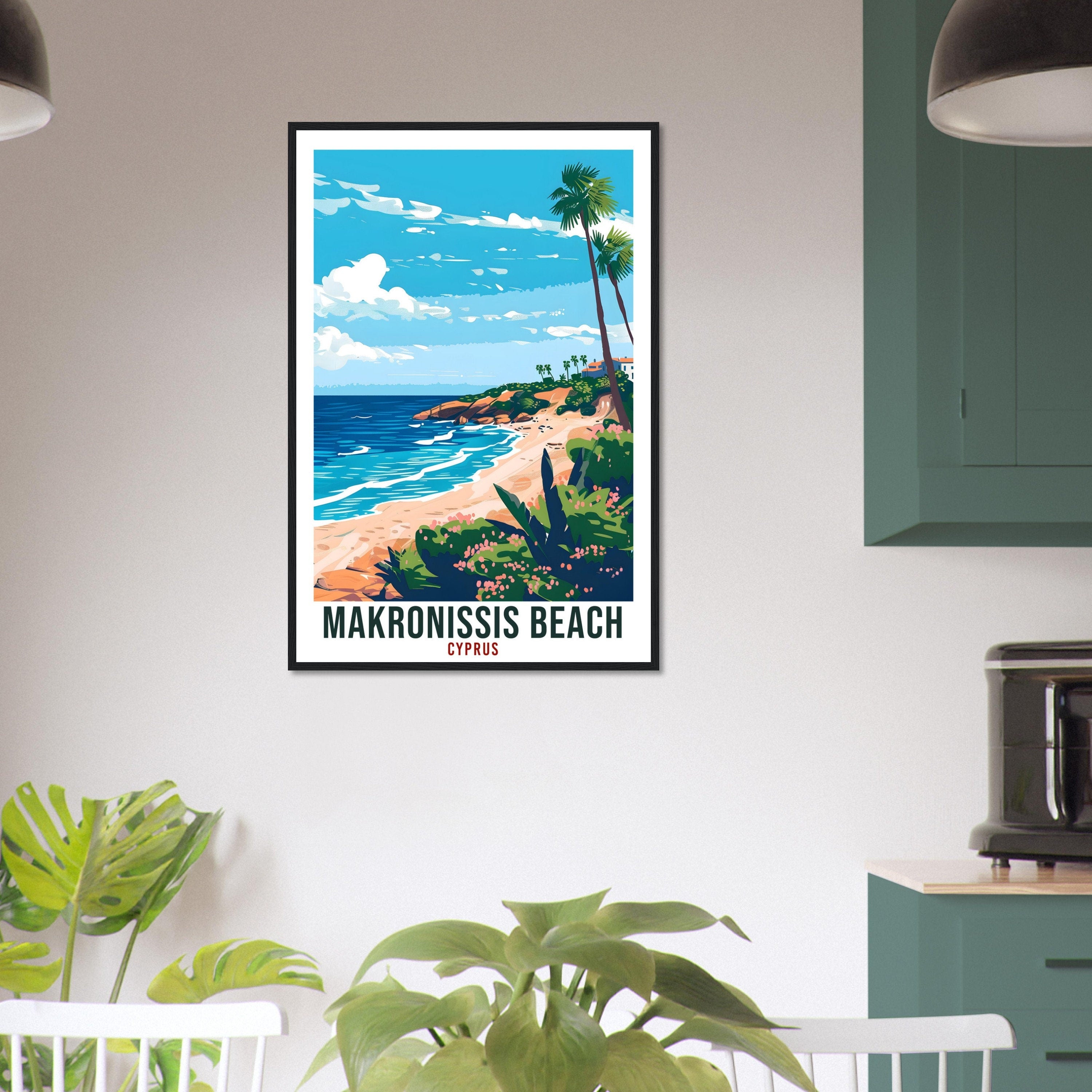 Makronissis Beach Cyprus Travel Print Cyprus Wall Art Wall Hanging Home Décor Makronissis Gift Artwork Gift Cyprus Holiday Travel Poster