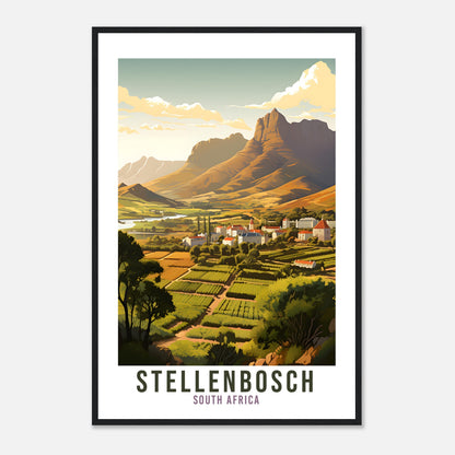 Stellenbosch Travel Print South Africa Home Decor Stellenbosch Wall Hanging Stellenbosch Artwork Gift Stellenbosch Travel Poster Artwork