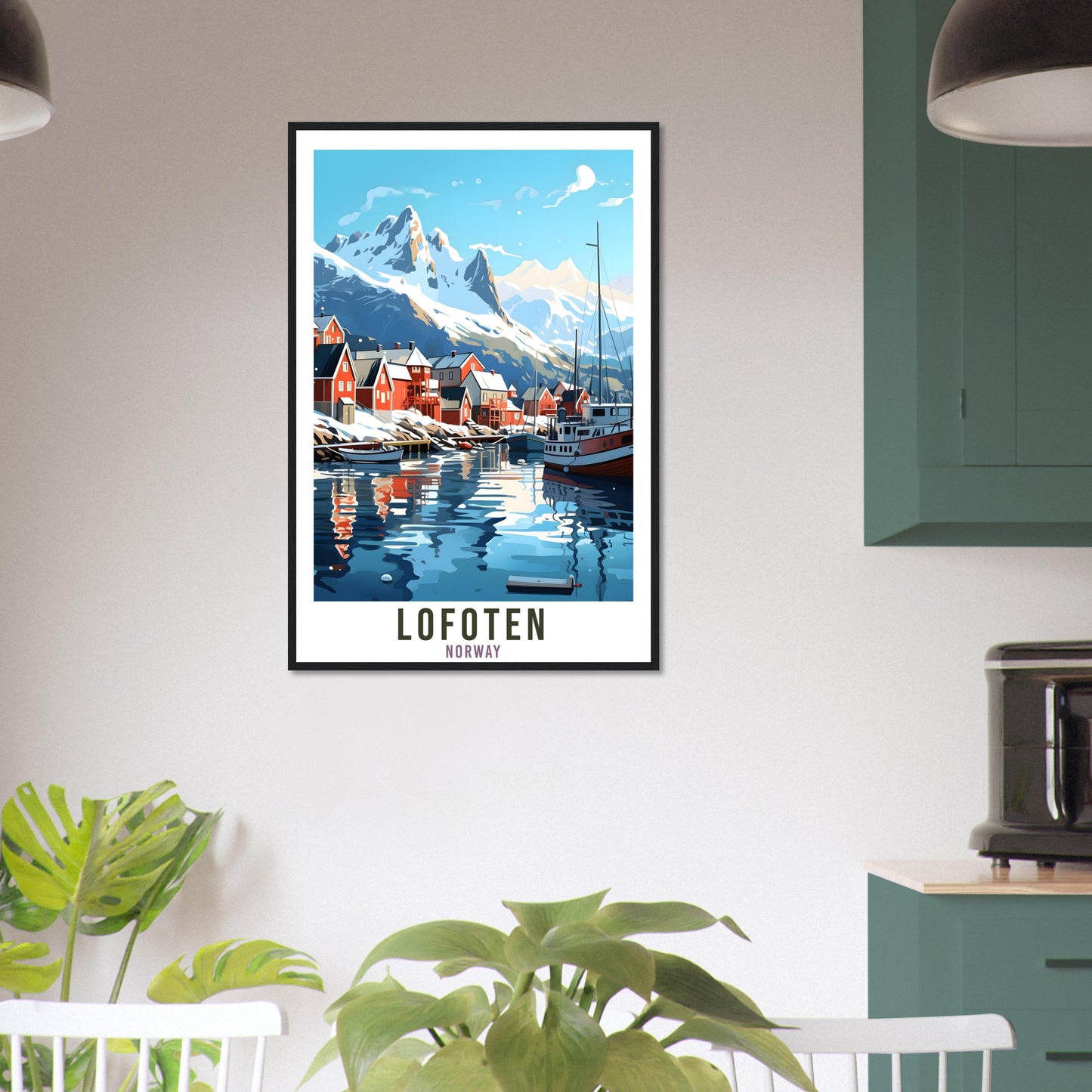 Lofoten Norway Travel Print Lofoten Islands Wall Hanging Norway Arctic Lofoten Travel Poster Northern Norway Wall Art Lofoten Travel Poster