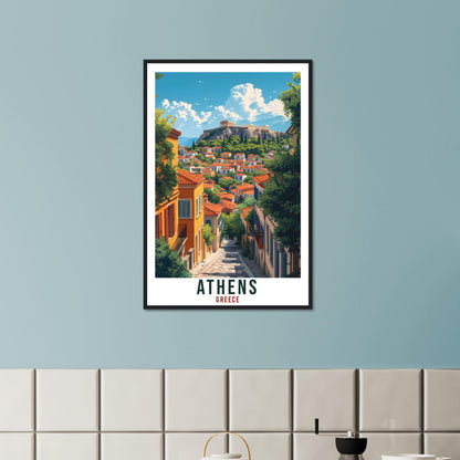 Athens Travel Gift Poster Greece Home Decoration Athens Greek City Wall Art Gift Wall Hanging Art Lover Greece Artwork Athens Travel Print