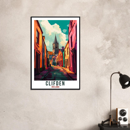 Clifden Travel Print Ireland Home Decor Clifden Wall Art Gift Wall Hanging Art Lover Clifden Irish Artwork Travel Poster Ireland Travel Art