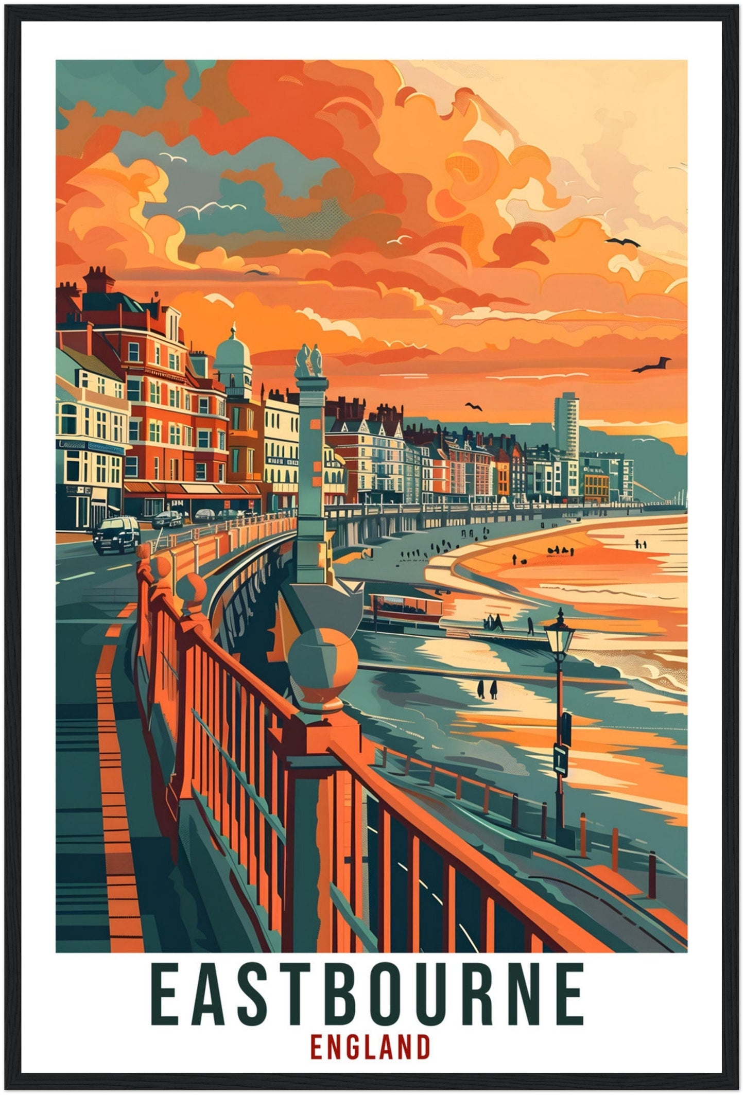 Eastbourne Travel Print Wall Art Wall Hanging Home Living Décor Eastbourne Gift Art Lovers Gift UK Artwork Gift Print England Travel Poster