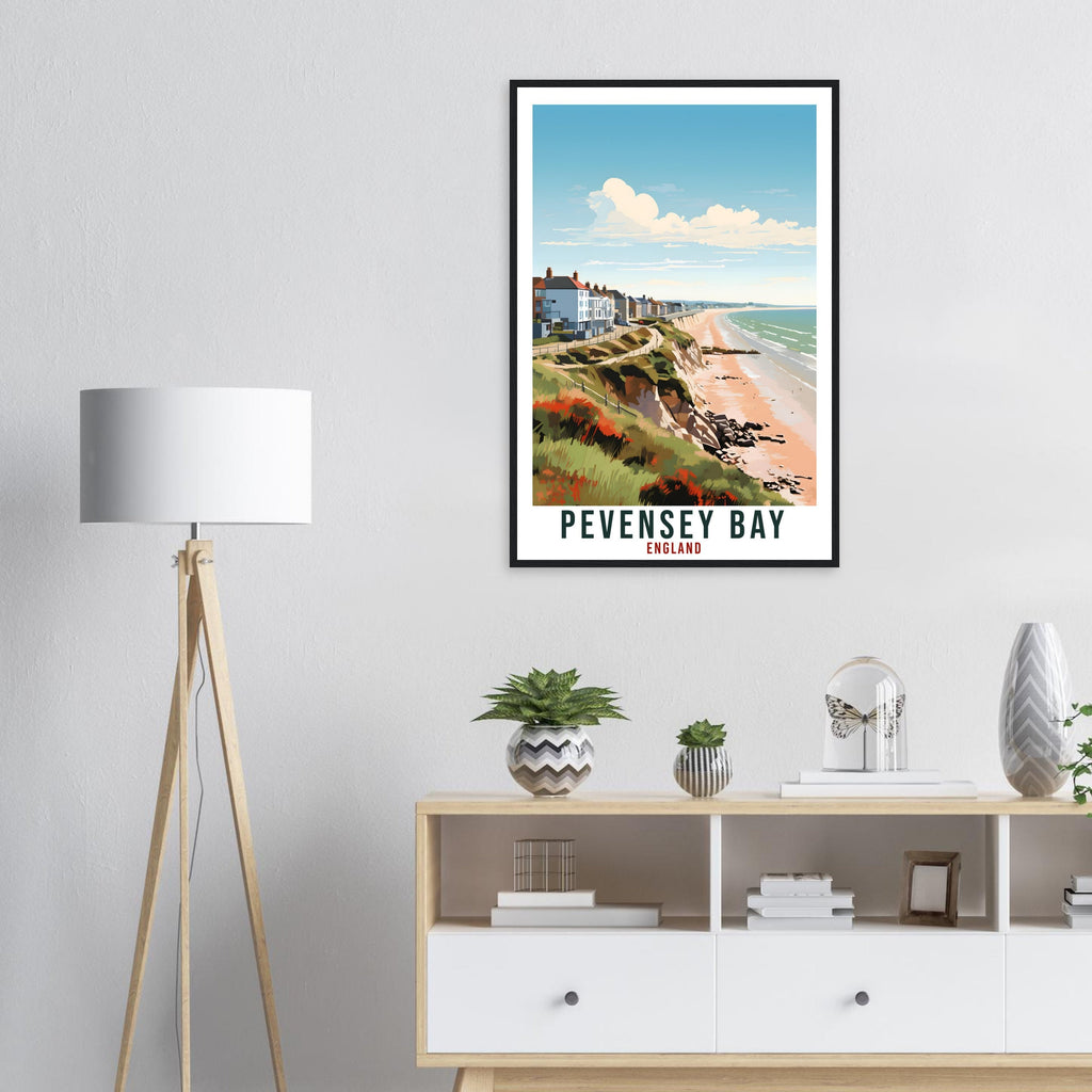 Pevensey Bay Travel Print Wall Art Wall Hanging Home Living Décor Pevensey Bay Gift Art Lovers UK Artwork Gift Print England Travel Poster
