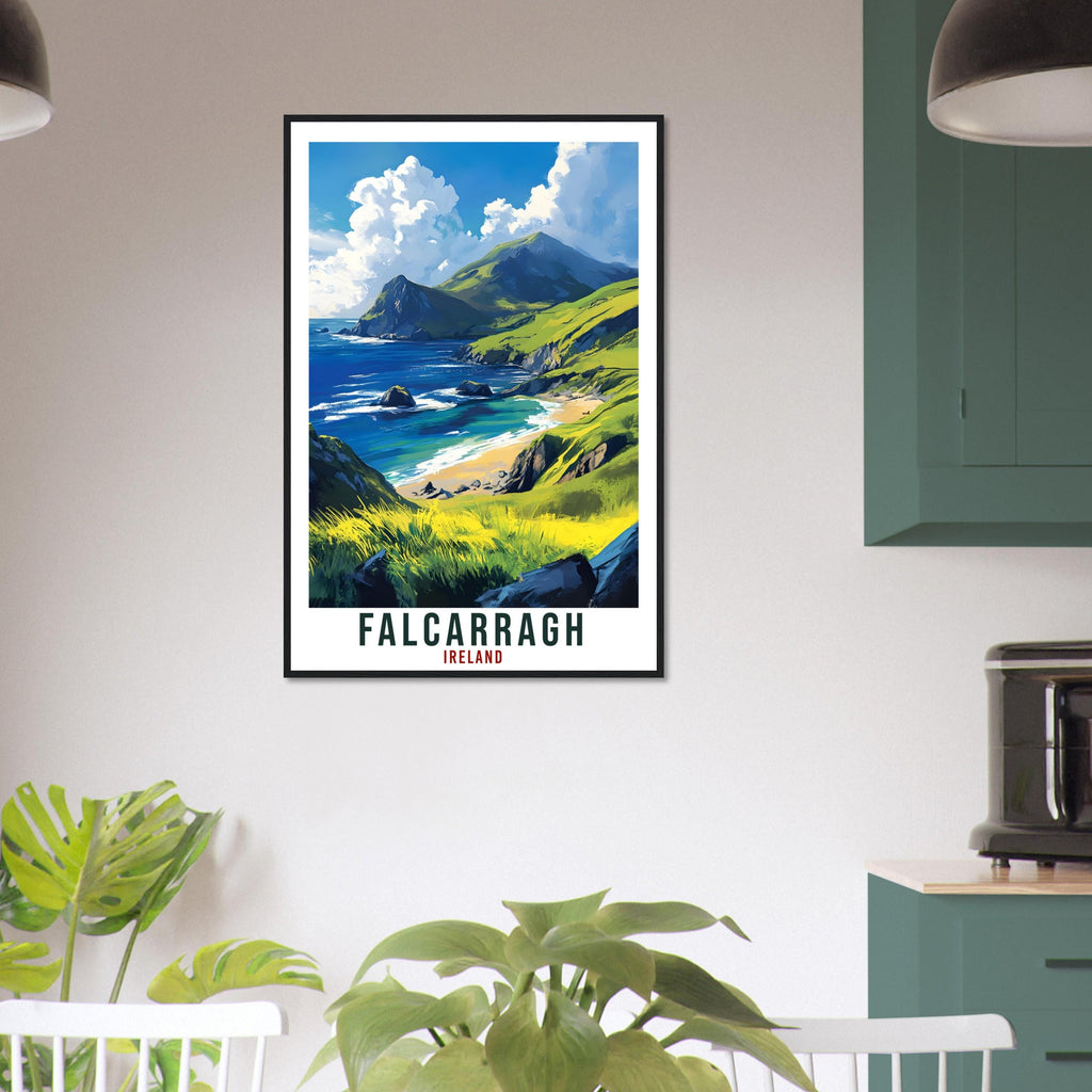 Falcarragh Travel Print Ireland Home Decor Donegal Wall Art Gift Wall Hanging Falcarragh Irish Artwork Travel Poster Ireland Travel Art