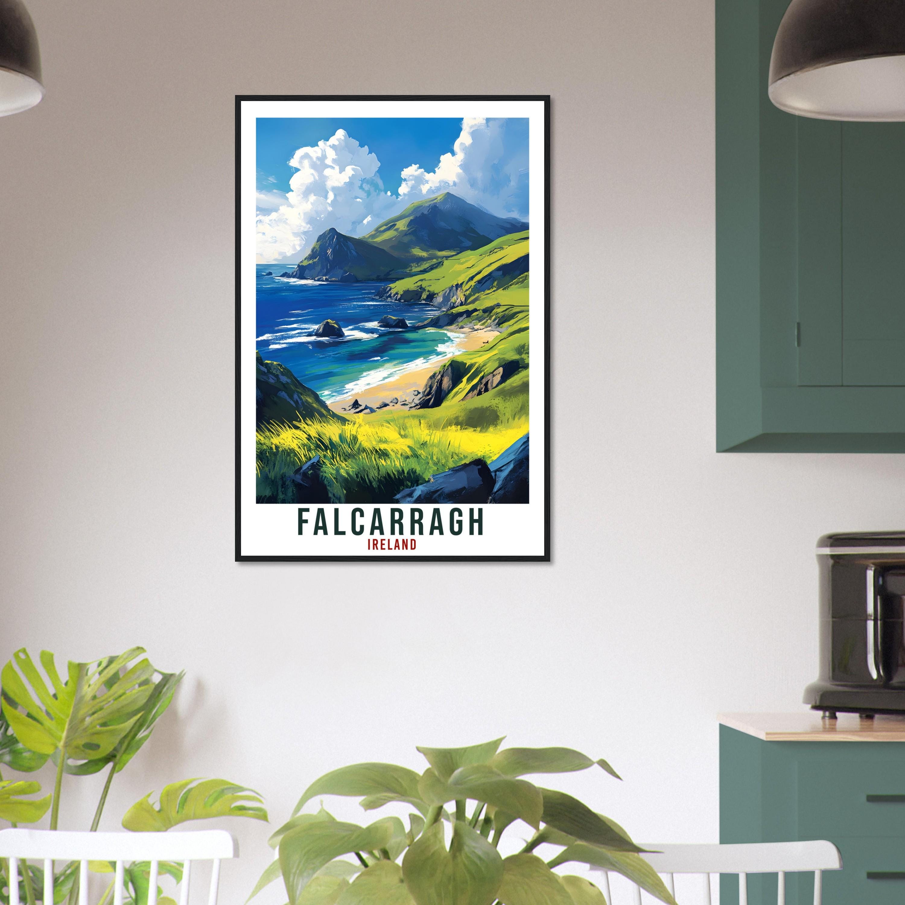 Falcarragh Travel Print Ireland Home Decor Donegal Wall Art Gift Wall Hanging Falcarragh Irish Artwork Travel Poster Ireland Travel Art