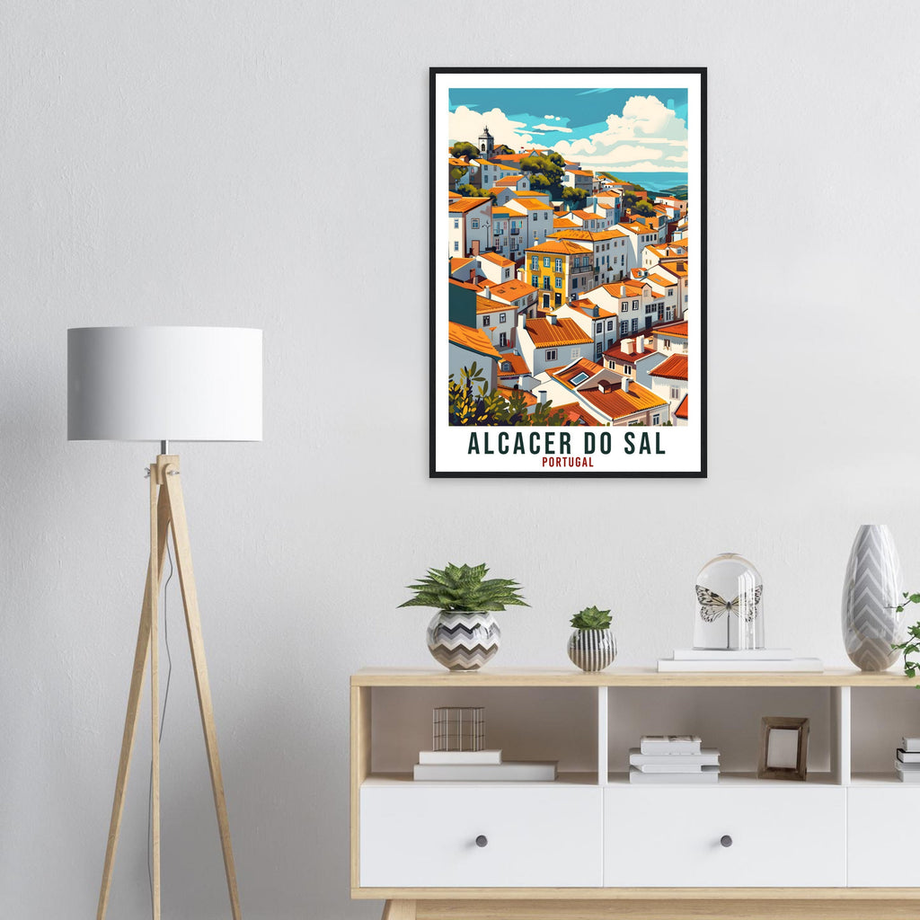 Alcacer Do Sal Travel Print Portugal Wall Art Wall Hanging Home Décor Alcacer Do Sal Gift Portugal Landmark Artwork Portugal Travel Poster