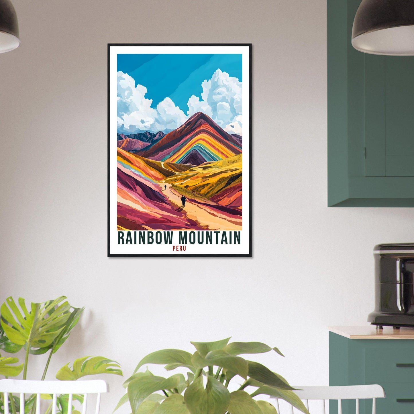 Rainbow Mountain Peru Travel Print Home Decor Wall Art Gift Wall Hanging Art Lover Vinicunca Peruvian Artwork Travel Poster Travel Art Peru