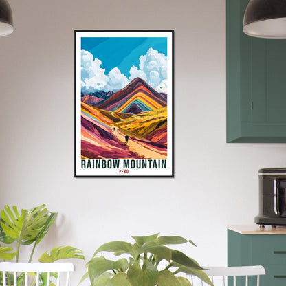 Rainbow Mountain Peru Travel Print Home Decor Wall Art Gift Wall Hanging Art Lover Vinicunca Peruvian Artwork Travel Poster Travel Art Peru
