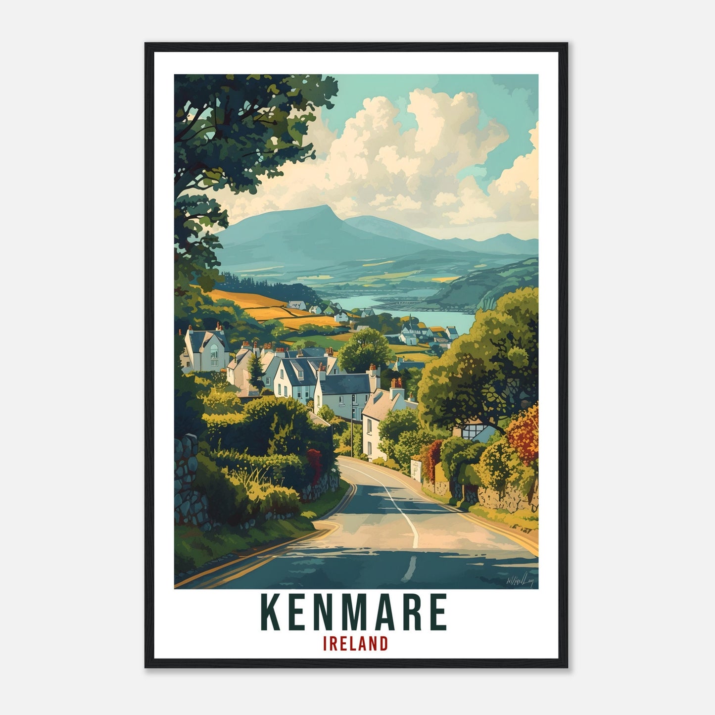 Kenmare Travel Print Ireland Home Decoration Kenmare Irish Wall Art Gift Wall Hanging Art Lover Irish Artwork Ireland Kenmare Travel Poster