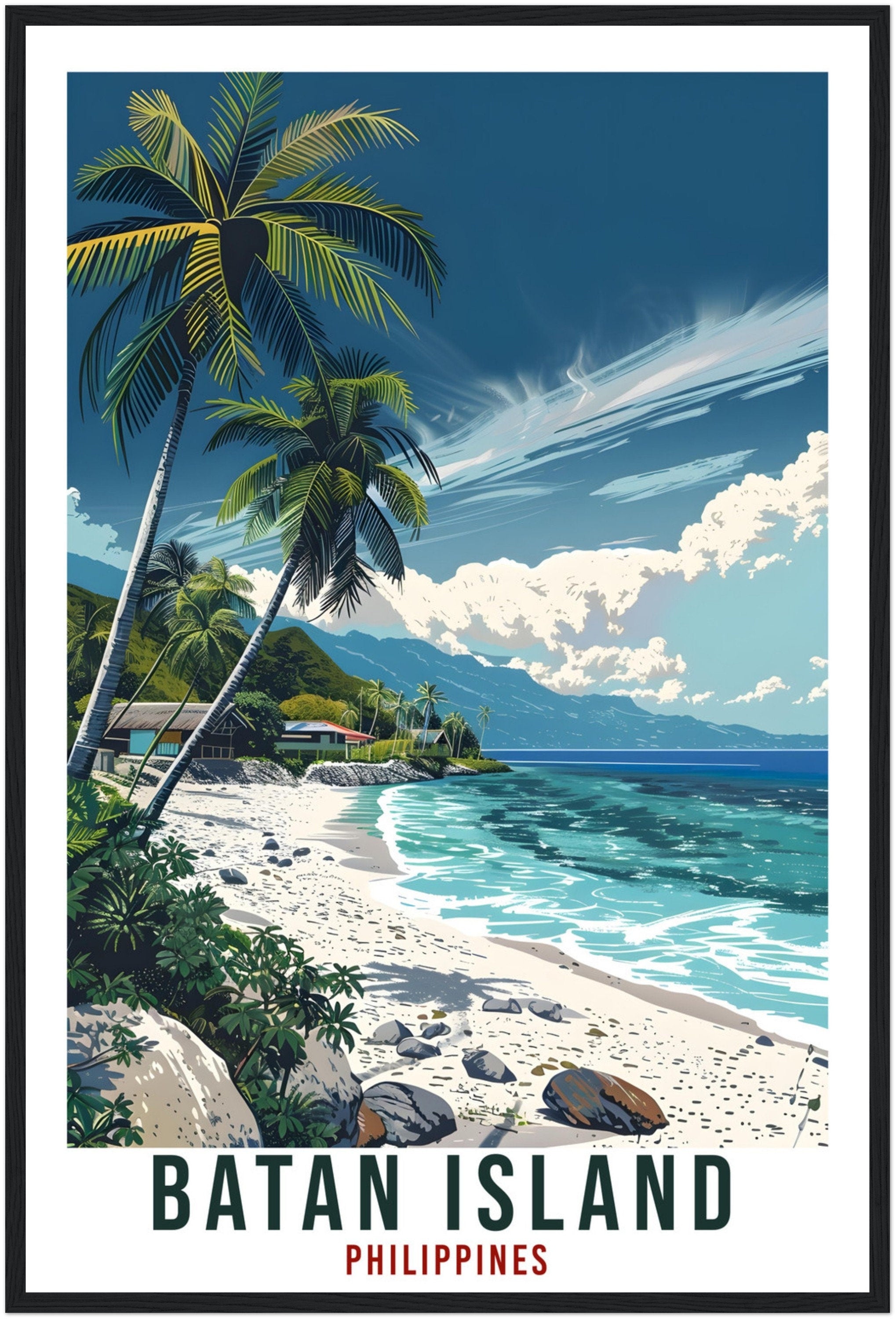 Batan Island Philippines Travel Print Wall Art Wall Hanging Home Décor Batan Island Gift Artwork Travel Art Philippines Island Travel Poster
