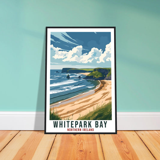 Whitepark Bay Travel Print Northern Ireland Wall Art Wall Hanging Whitepark Bay Gift Art Lovers Irish Artwork Gift Ireland Travel Poster