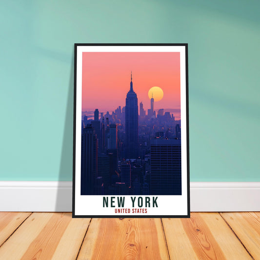 New York City Travel Print United States Home Decoration USA City Wall Art Gift Wall Hanging Art Lover NYC Artwork New York Travel Poster