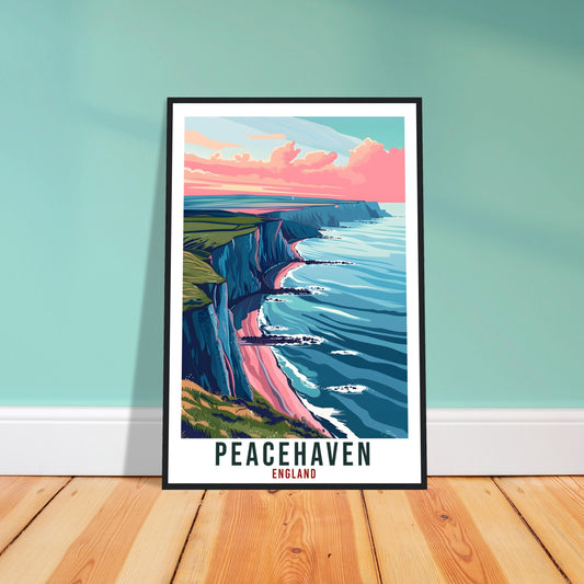 Peacehaven Travel Print Wall Art Wall Hanging Home Living Décor Peacehaven Gift Art Lovers Gift UK Artwork Gift Print England Travel Poster